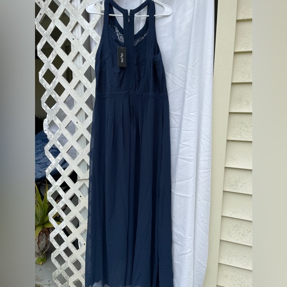 City Chic Paneled Bodice Maxi Dress French Navy - Picture 9 of 10